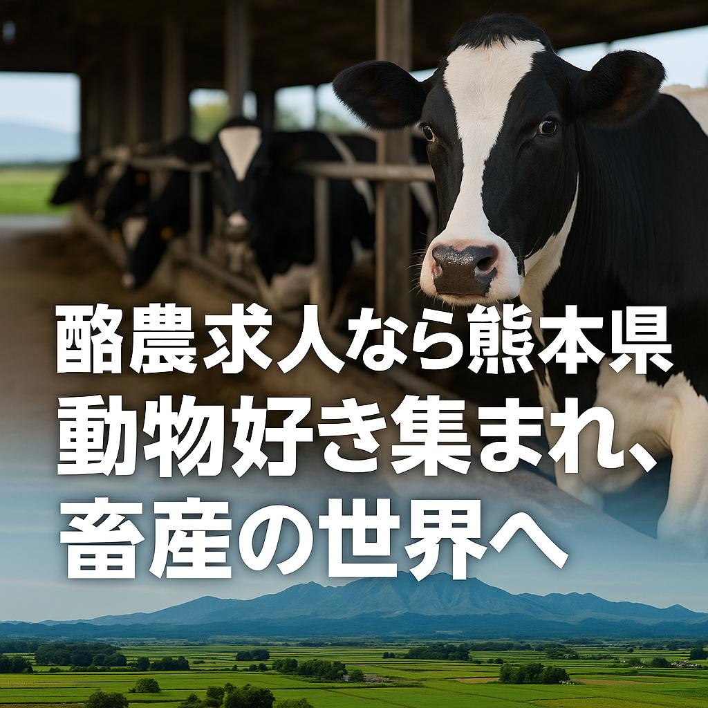 酪農求人なら熊本県!動物好き集まれ、畜産の世界へ