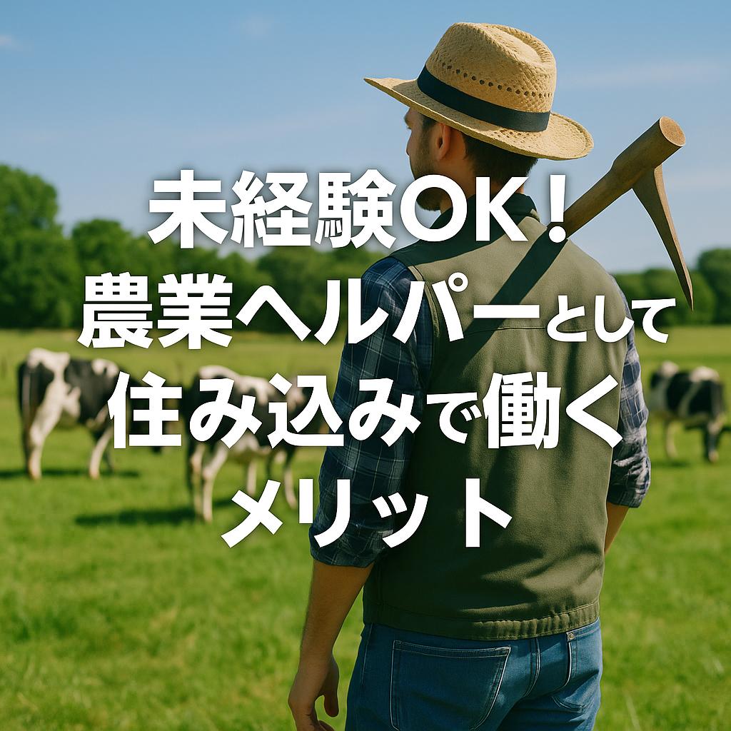未経験OK!農業ヘルパーとして住み込みで働くメリット