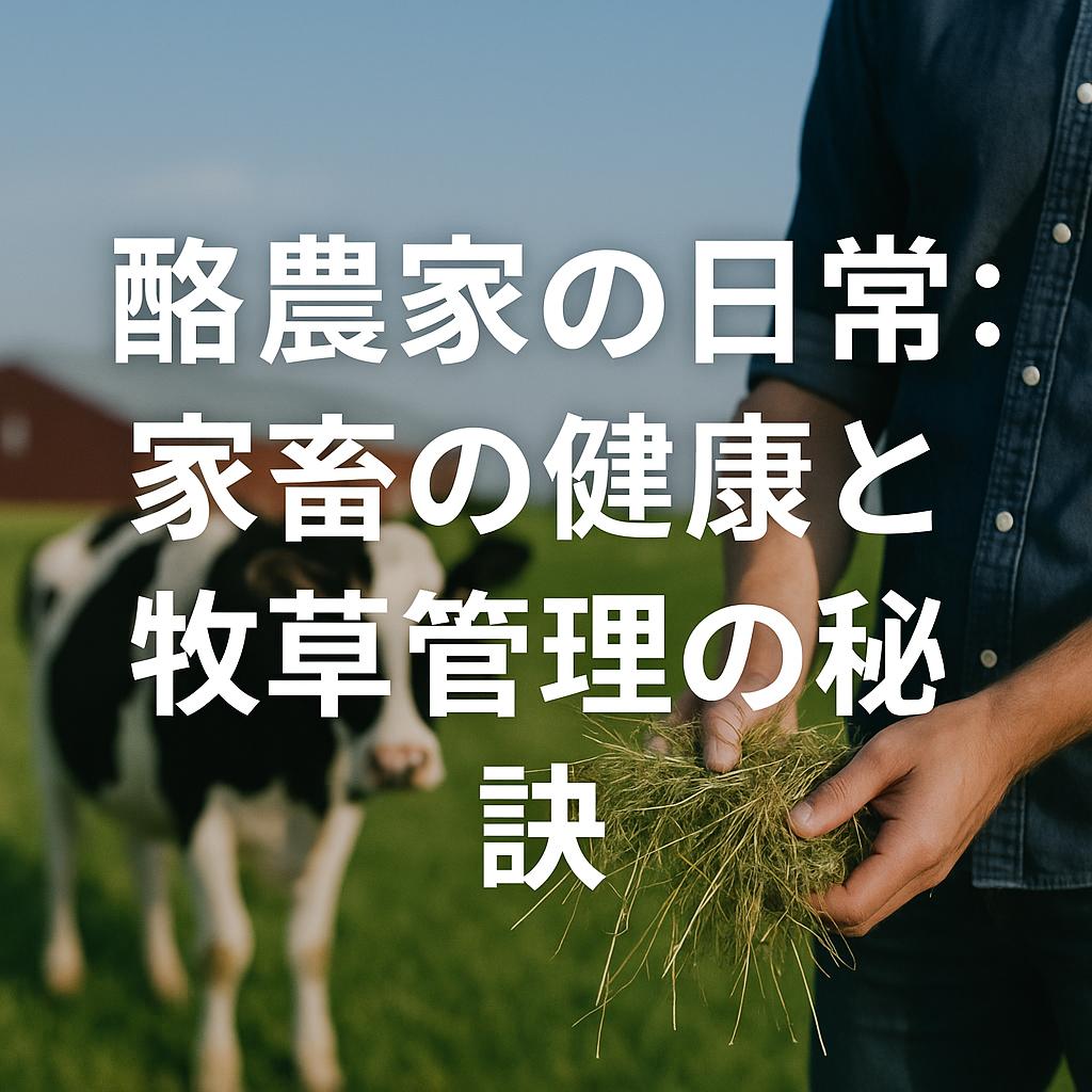 酪農家の日常：家畜の健康と牧草管理の秘訣