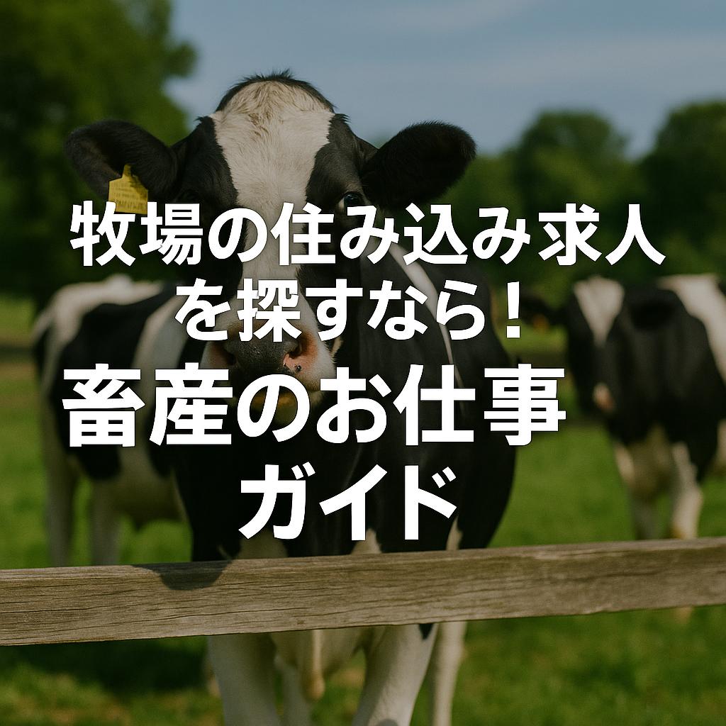 牧場の住み込み求人を探すなら！畜産のお仕事ガイド