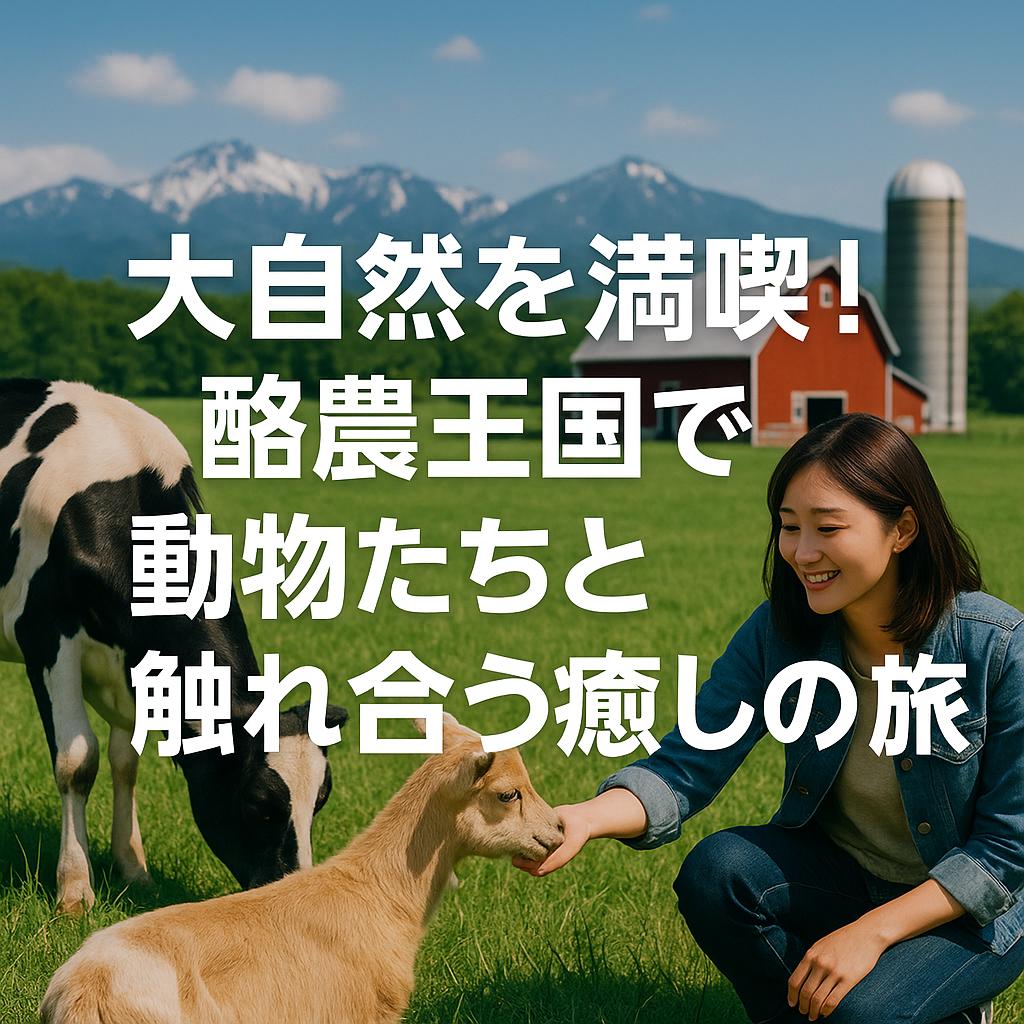 大自然を満喫！酪農王国で動物たちと触れ合う癒しの旅