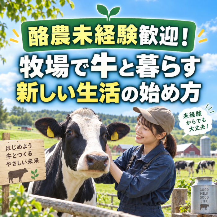 酪農未経験歓迎！牧場で牛と暮らす新しい生活の始め方